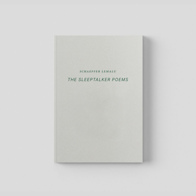 Book cover for The Sleeptalker Poems by Schaeffer Lemalu